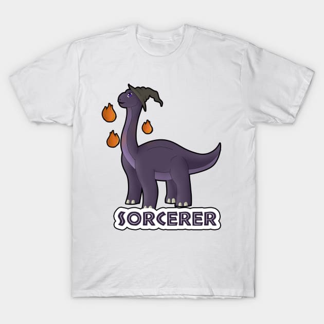 Dungeons and Dinos RPG - SORCERER T-Shirt by RickSoleni